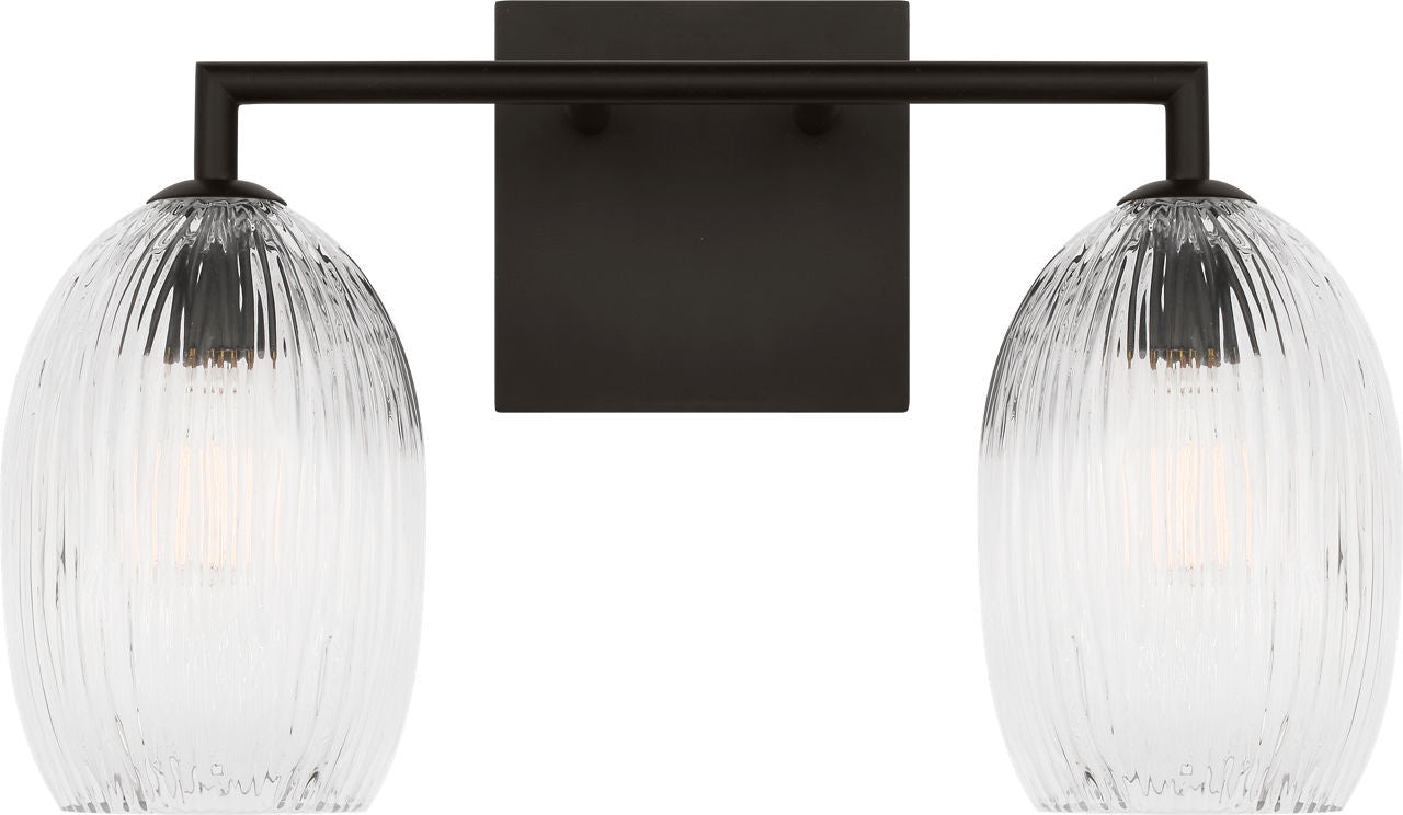 Visual Comfort Studio - HV1002AI - Two Light Bath - Serafina - Aged Iron | Aged Iron