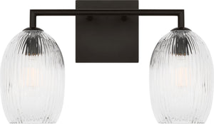 Visual Comfort Studio - HV1002AI - Two Light Bath - Serafina - Aged Iron | Aged Iron