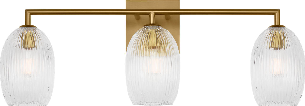 Visual Comfort Studio - HV1003BBS - Three Light Bath - Serafina - Burnished Brass | Burnished Brass
