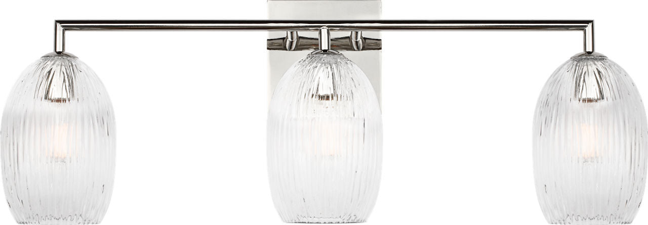 Visual Comfort Studio - HV1003PN - Three Light Bath - Serafina - Polished Nickel | Polished Nickel