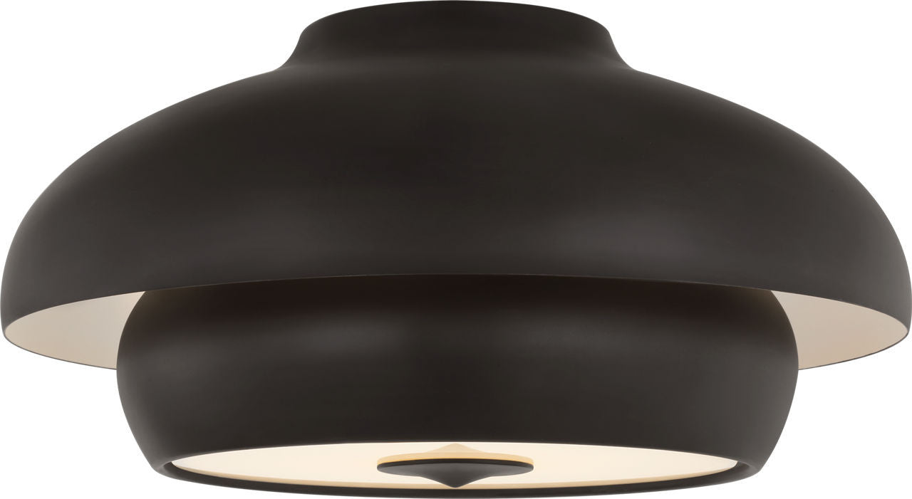 Visual Comfort Studio - LXF1031AI - One Light Flush Mount - Solene - Aged Iron | Aged Iron