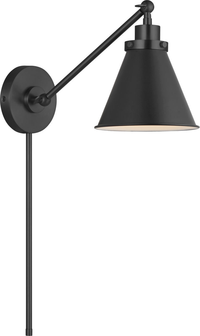 Visual Comfort Studio - CW1121MBK - One Light Wall Sconce - Wellfleet - Midnight Black | Midnight Black