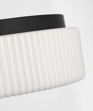 Generation Lighting - GLF1992MBK - Two Light Flush Mount - Axira - Midnight Black