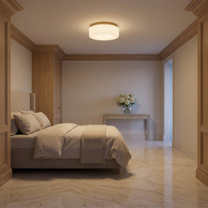 Generation Lighting - GLF1992SBE - Two Light Flush Mount - Axira - Satin Brass
