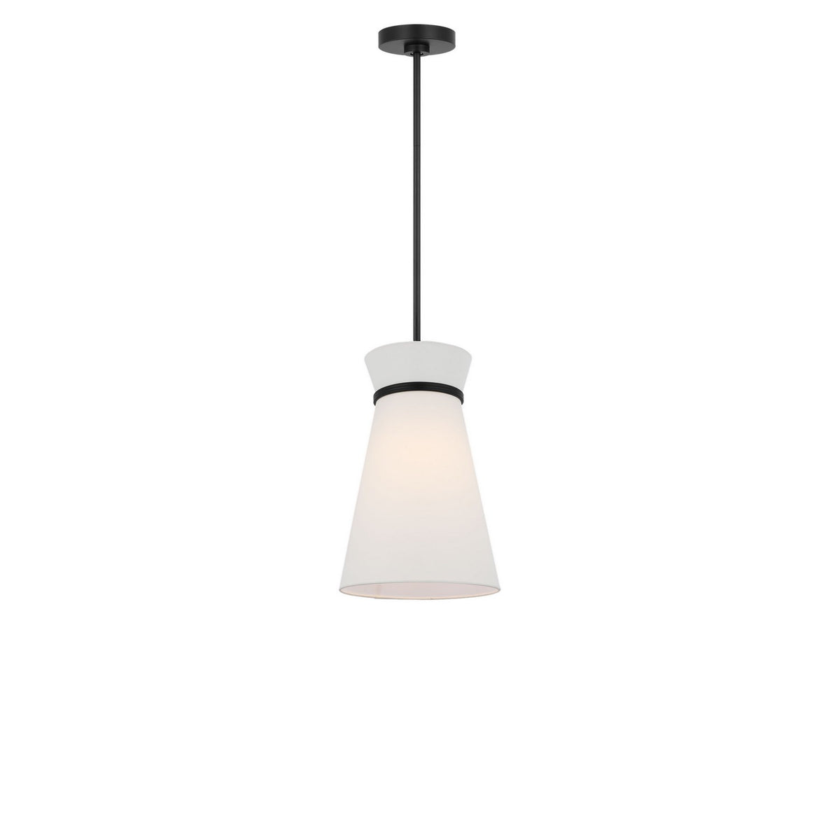 Generation Lighting - GLP1751MBK - One Light Pendant - Fynn - Midnight Black