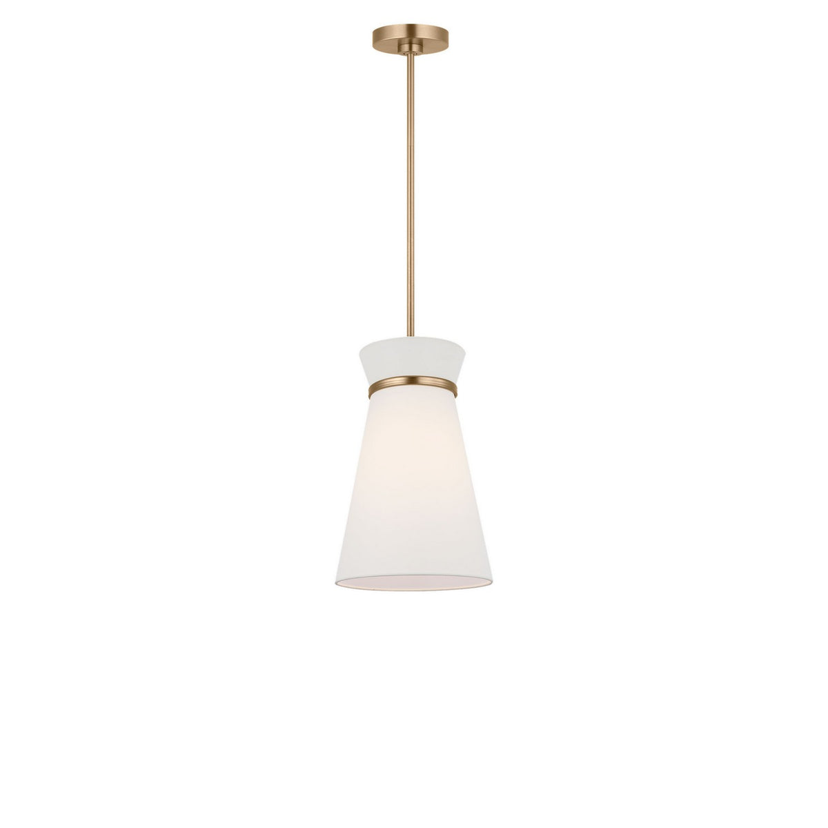Generation Lighting - GLP1751SB - One Light Pendant - Fynn - Satin Brass