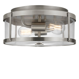 Generation Lighting - GLF1732BN - Two Light Flush Mount - Lumra - Brushed Nickel