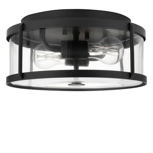Generation Lighting - GLF1732MBK - Two Light Flush Mount - Lumra - Midnight Black