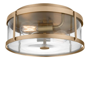 Generation Lighting - GLF1732SB - Two Light Flush Mount - Lumra - Satin Brass