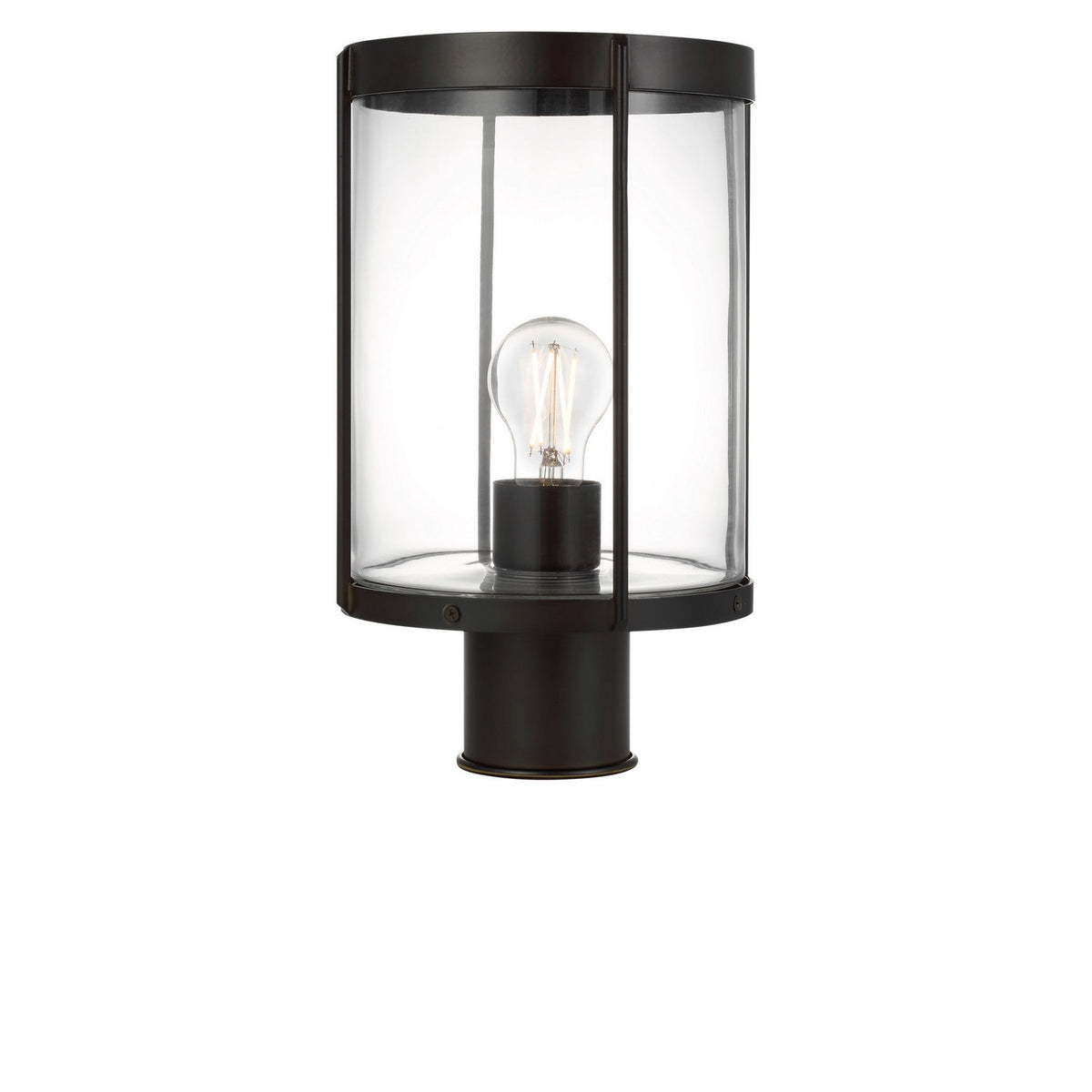 Generation Lighting - GLO1741C-TXB - One Light Outdoor Post Lantern - Luning - Textured Black