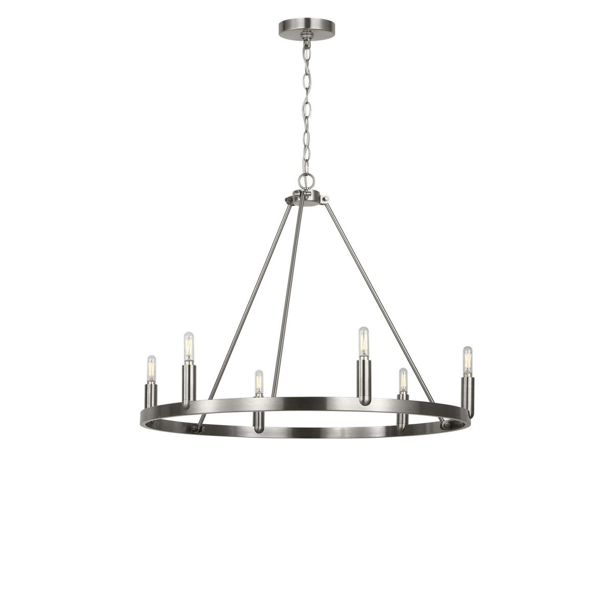 Generation Lighting - GLC2016BNE - Six Light Chandelier - Mirla - Brushed Nickel