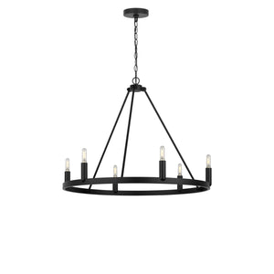 Generation Lighting - GLC2016MBK - Six Light Chandelier - Mirla - Midnight Black