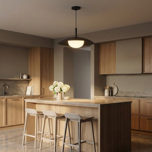 Generation Lighting - GLP2041MBK - One Light Pendant - Mont - Midnight Black