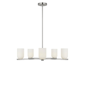 Generation Lighting - GLC1935BN - Five Light Chandelier - Neblina - Brushed Nickel