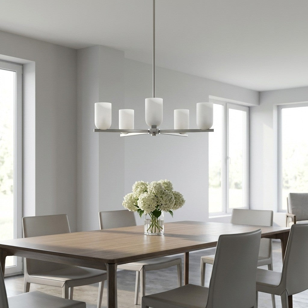 Generation Lighting - GLC1935BNE - Five Light Chandelier - Neblina - Brushed Nickel