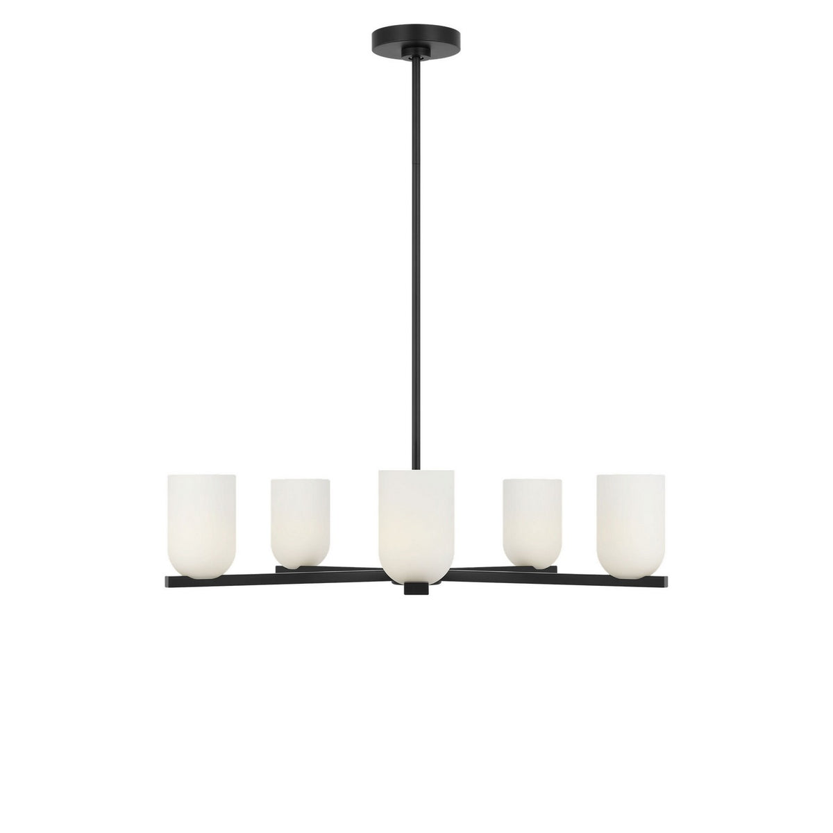Generation Lighting - GLC1935MBK - Five Light Chandelier - Neblina - Midnight Black