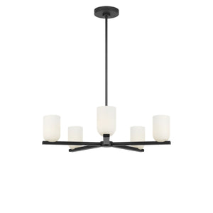 Generation Lighting - GLC1935MBKE - Five Light Chandelier - Neblina - Midnight Black