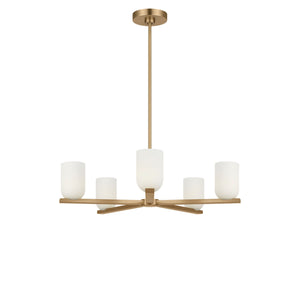 Generation Lighting - GLC1935SBE - Five Light Chandelier - Neblina - Satin Brass