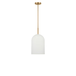 Generation Lighting - GLP1941SB - One Light Pendant - Neblina - Satin Brass