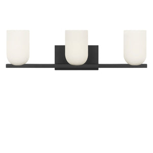 Generation Lighting - GLV1973MBK - Three Light Vanity - Neblina - Midnight Black