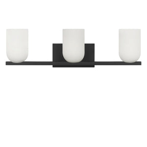 Generation Lighting - GLV1973MBKE - Three Light Vanity - Neblina - Midnight Black