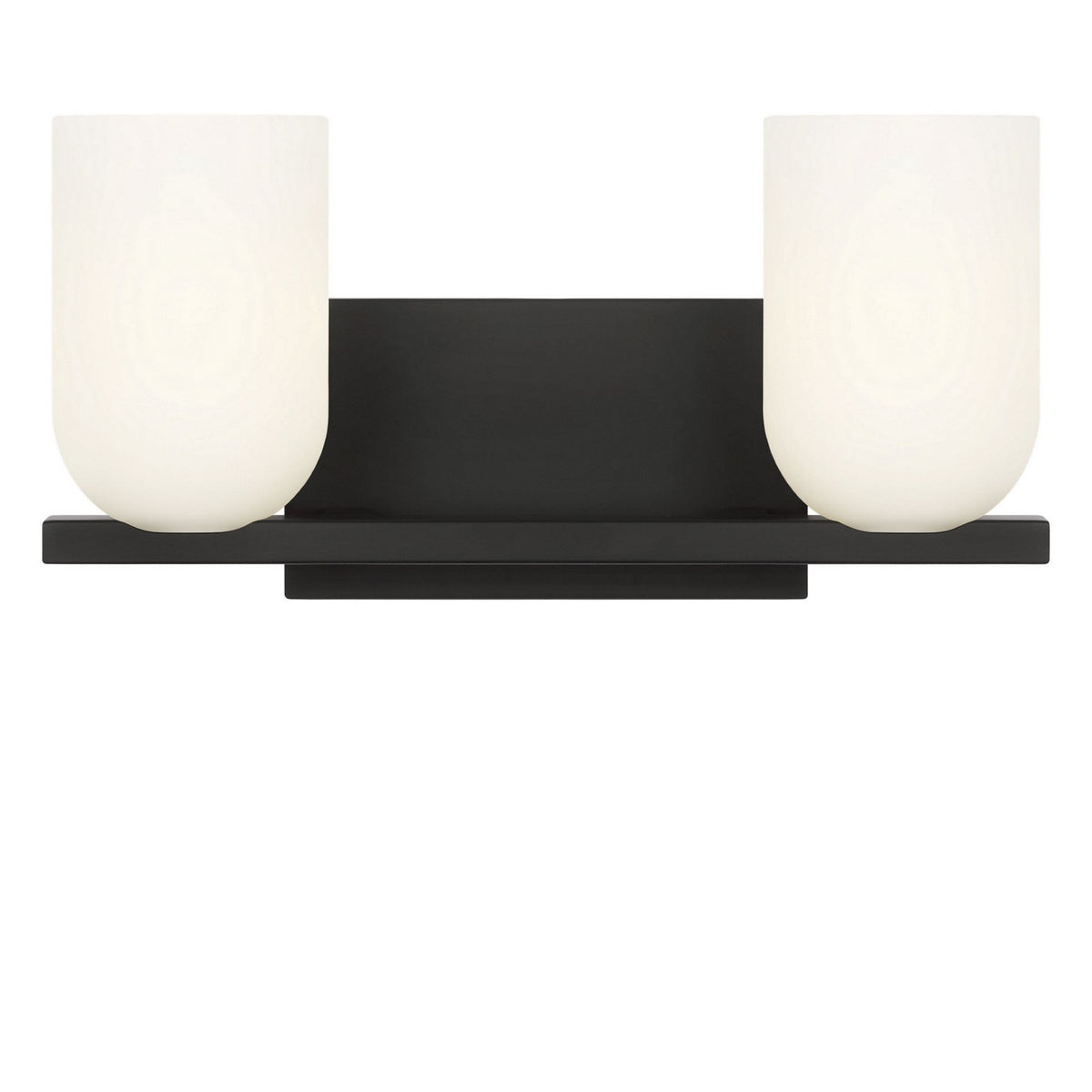 Generation Lighting - GLV1962MBKE - Two Light Vanity - Neblina - Midnight Black