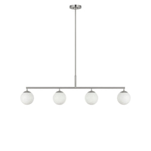 Generation Lighting - GLC1814BN - Four Light Linear Chandelier - Nube - Brushed Nickel