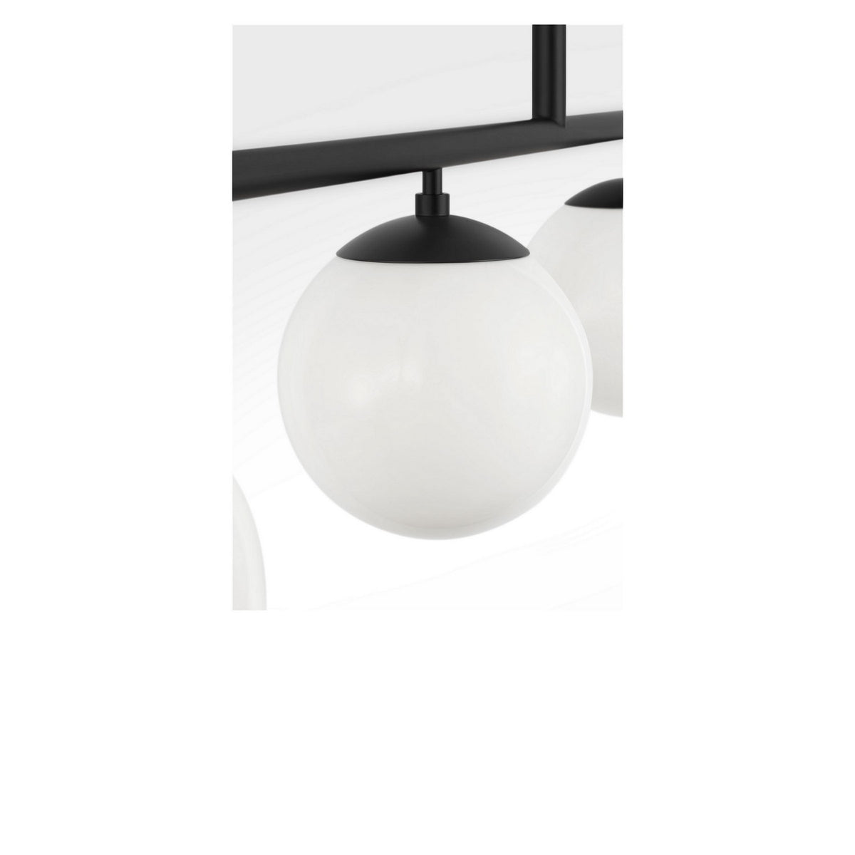 Generation Lighting - GLC1814MBKE - Four Light Linear Chandelier - Nube - Midnight Black