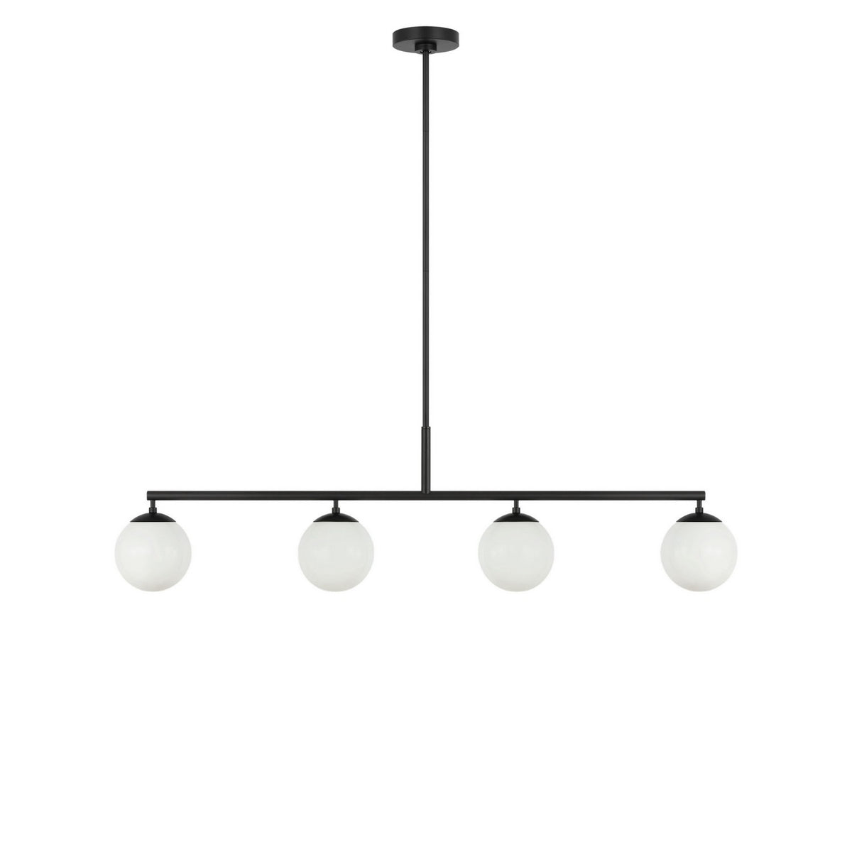 Generation Lighting - GLC1814MBKE - Four Light Linear Chandelier - Nube - Midnight Black