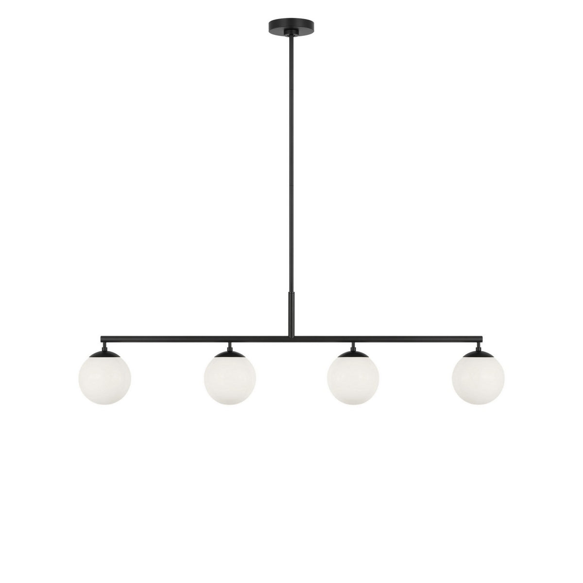Generation Lighting - GLC1814MBKE - Four Light Linear Chandelier - Nube - Midnight Black