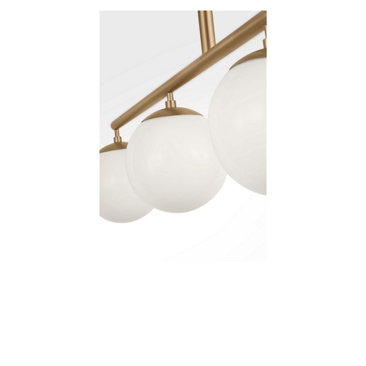 Generation Lighting - GLC1814SB - Four Light Linear Chandelier - Nube - Satin Brass