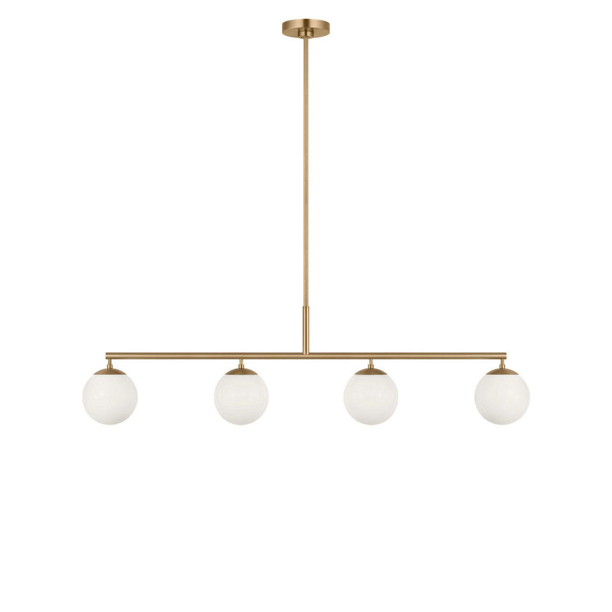 Generation Lighting - GLC1814SBE - Four Light Linear Chandelier - Nube - Satin Brass