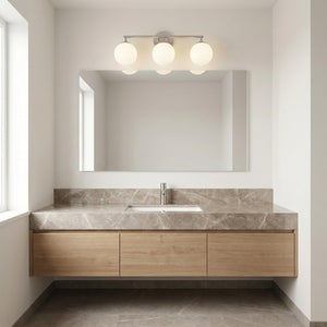 Generation Lighting - GLV1853BNE - Three Light Vanity - Nube - Brushed Nickel