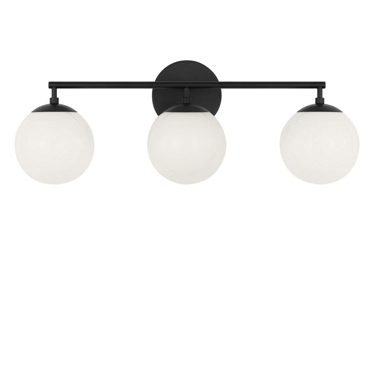 Generation Lighting - GLV1853MBK - Three Light Vanity - Nube - Midnight Black