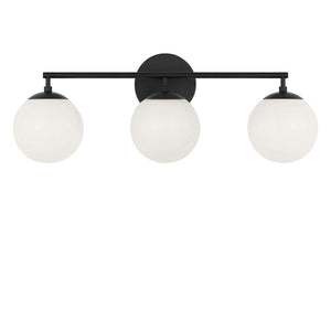 Generation Lighting - GLV1853MBK - Three Light Vanity - Nube - Midnight Black