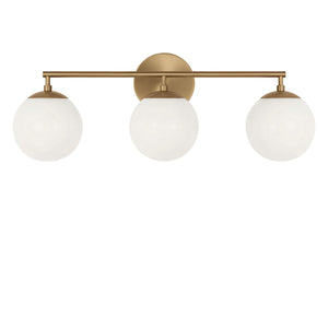 Generation Lighting - GLV1853SB - Three Light Vanity - Nube - Satin Brass