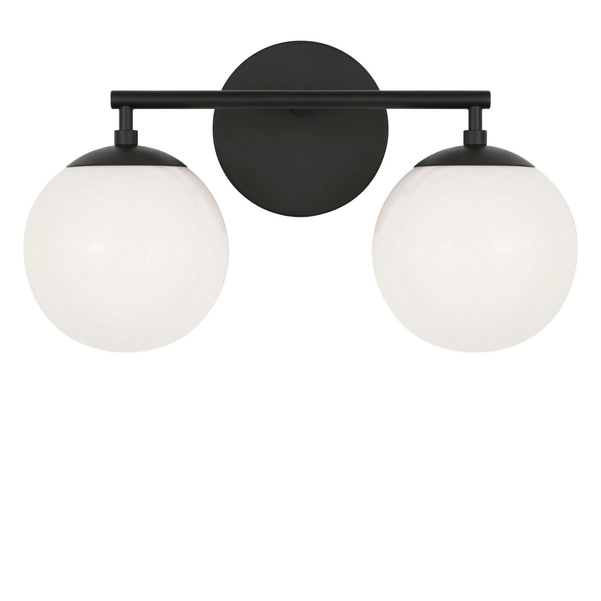 Generation Lighting - GLV1842MBK - Two Light Vanity - Nube - Midnight Black