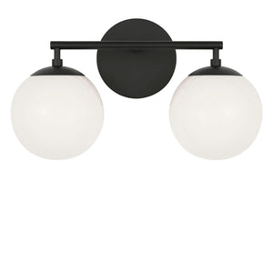 Generation Lighting - GLV1842MBK - Two Light Vanity - Nube - Midnight Black