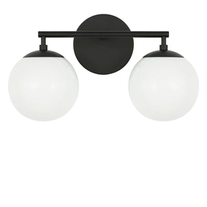 Generation Lighting - GLV1842MBKE - Two Light Vanity - Nube - Midnight Black