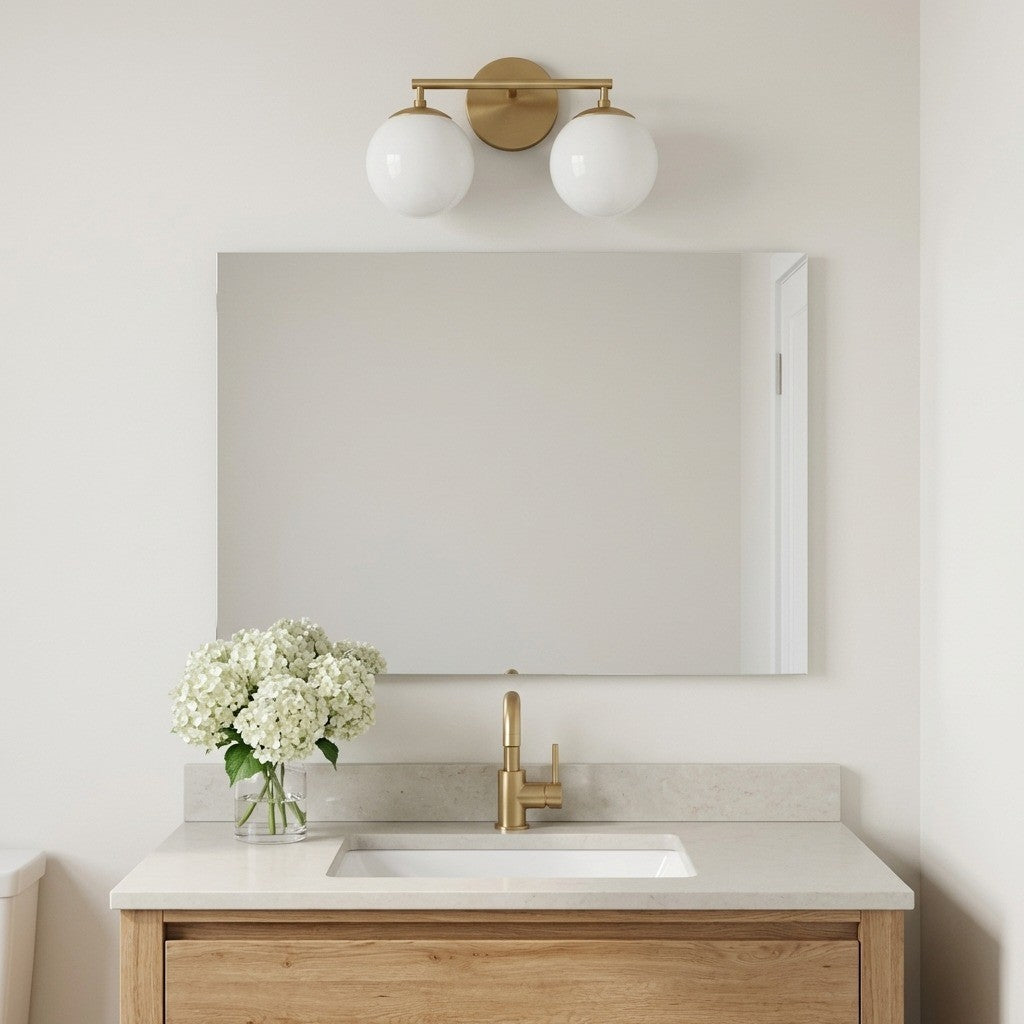 Generation Lighting - GLV1842SB - Two Light Vanity - Nube - Satin Brass