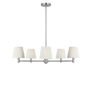 Generation Lighting - GLC1865BN - Five Light Chandelier - Vilera - Brushed Nickel