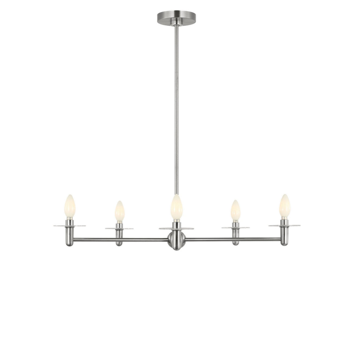 Generation Lighting - GLC1865BNE - Five Light Chandelier - Vilera - Brushed Nickel