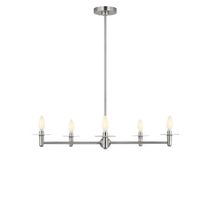 Generation Lighting - GLC1865BNE - Five Light Chandelier - Vilera - Brushed Nickel