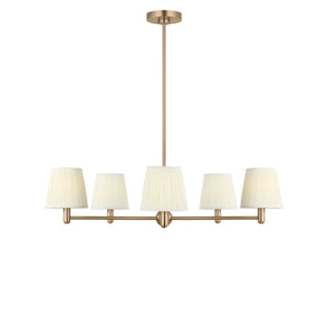 Generation Lighting - GLC1865SB - Five Light Chandelier - Vilera - Satin Brass