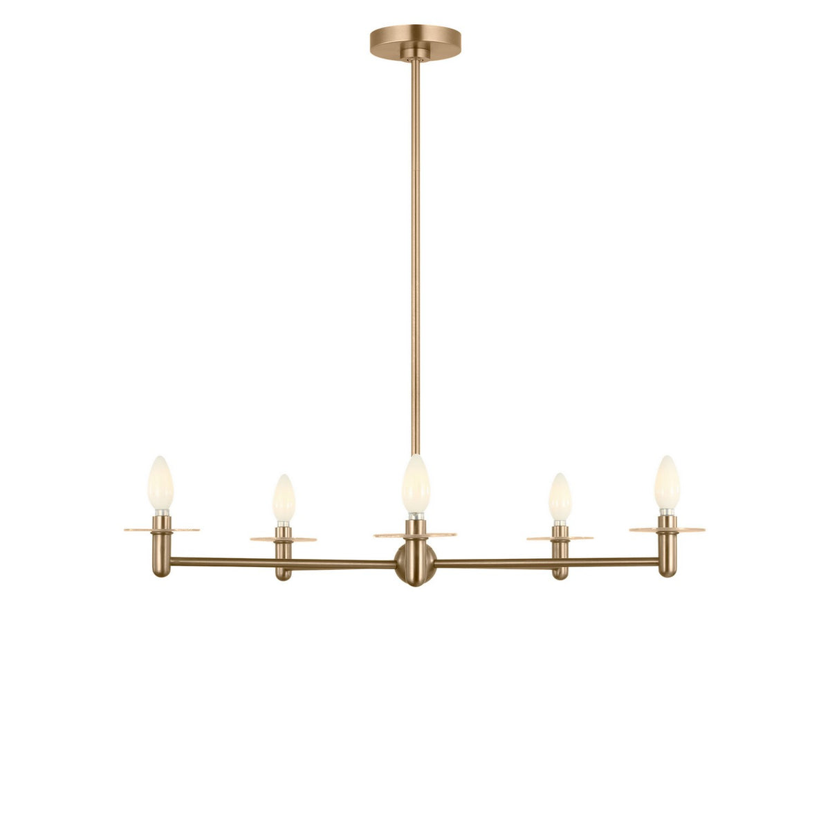 Generation Lighting - GLC1865SBE - Five Light Chandelier - Vilera - Satin Brass