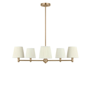 Generation Lighting - GLC1865SBE - Five Light Chandelier - Vilera - Satin Brass