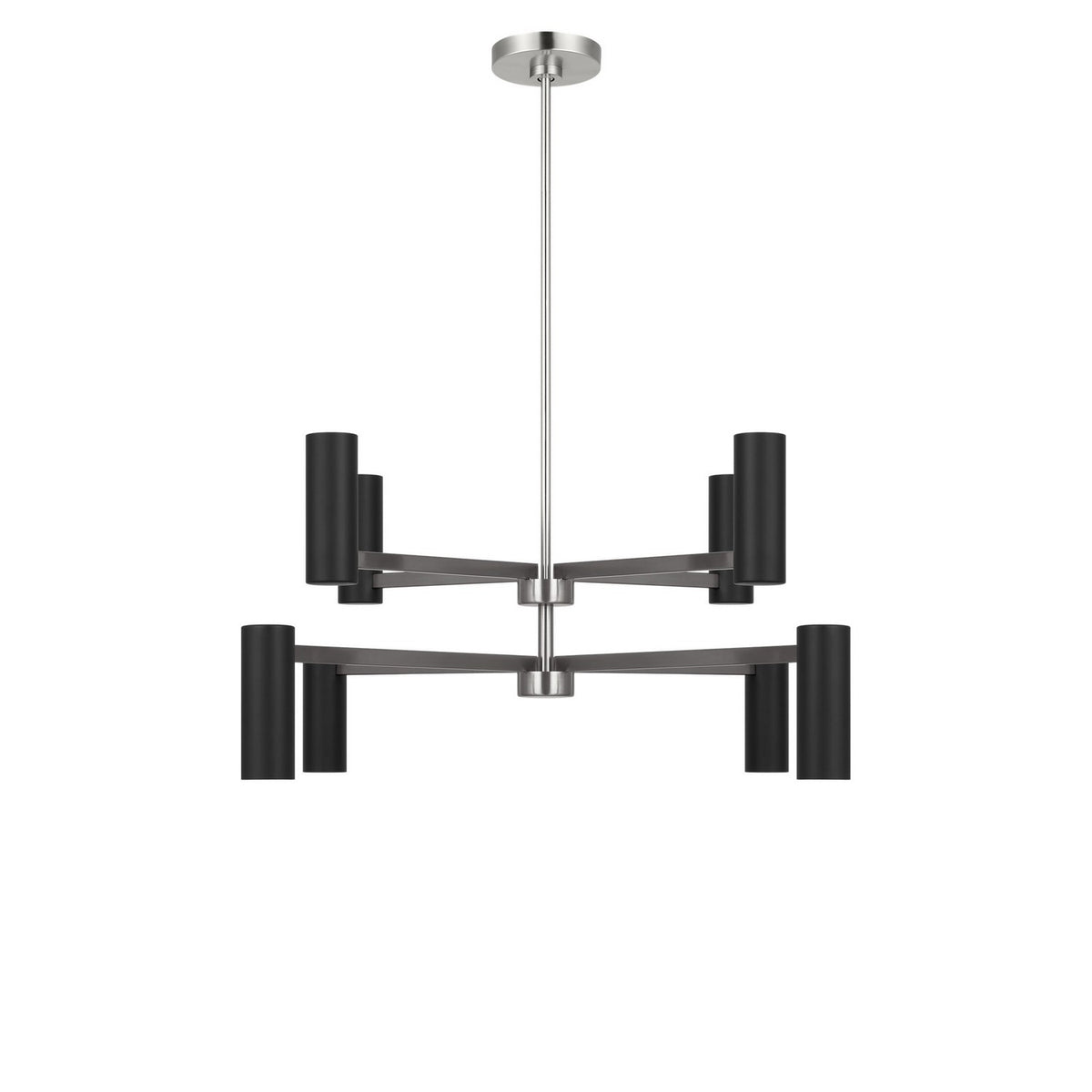 Generation Lighting - GLC2068BNE - Eight Light Chandelier - Zentro - Brushed Nickel