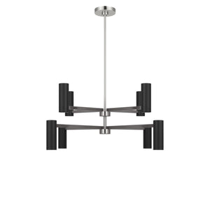 Generation Lighting - GLC2068BNE - Eight Light Chandelier - Zentro - Brushed Nickel