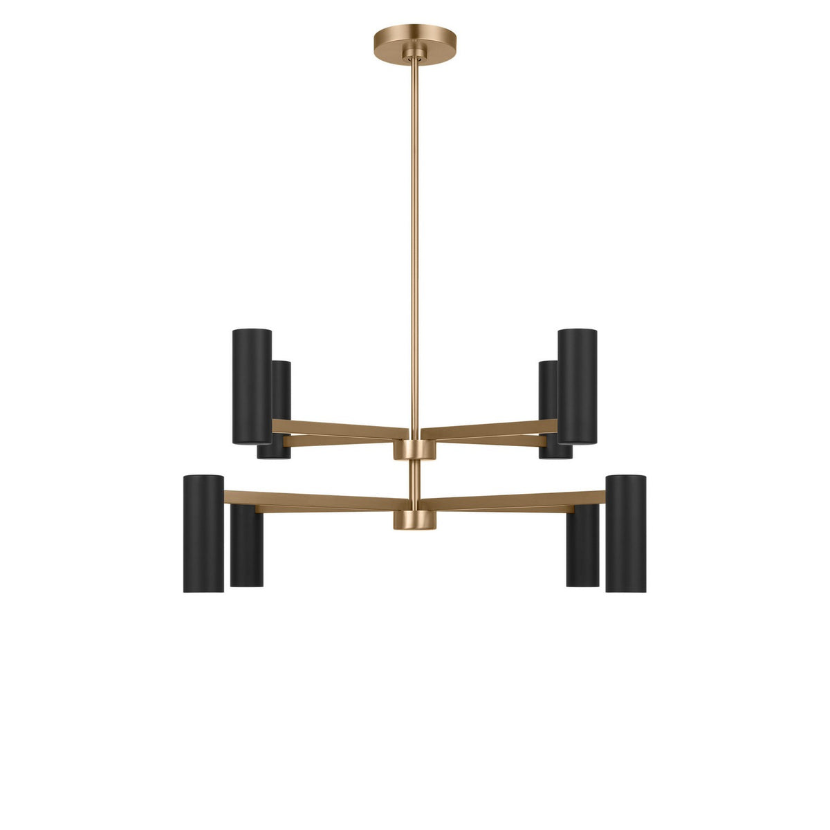 Generation Lighting - GLC2068SBE - Eight Light Chandelier - Zentro - Satin Brass