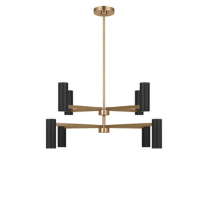Generation Lighting - GLC2068SBE - Eight Light Chandelier - Zentro - Satin Brass